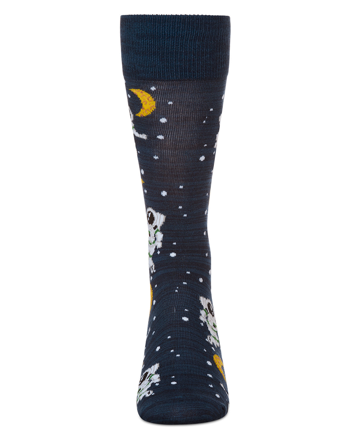 Stellar Moonwalk Astronaut Men's Bamboo Blend Crew Socks