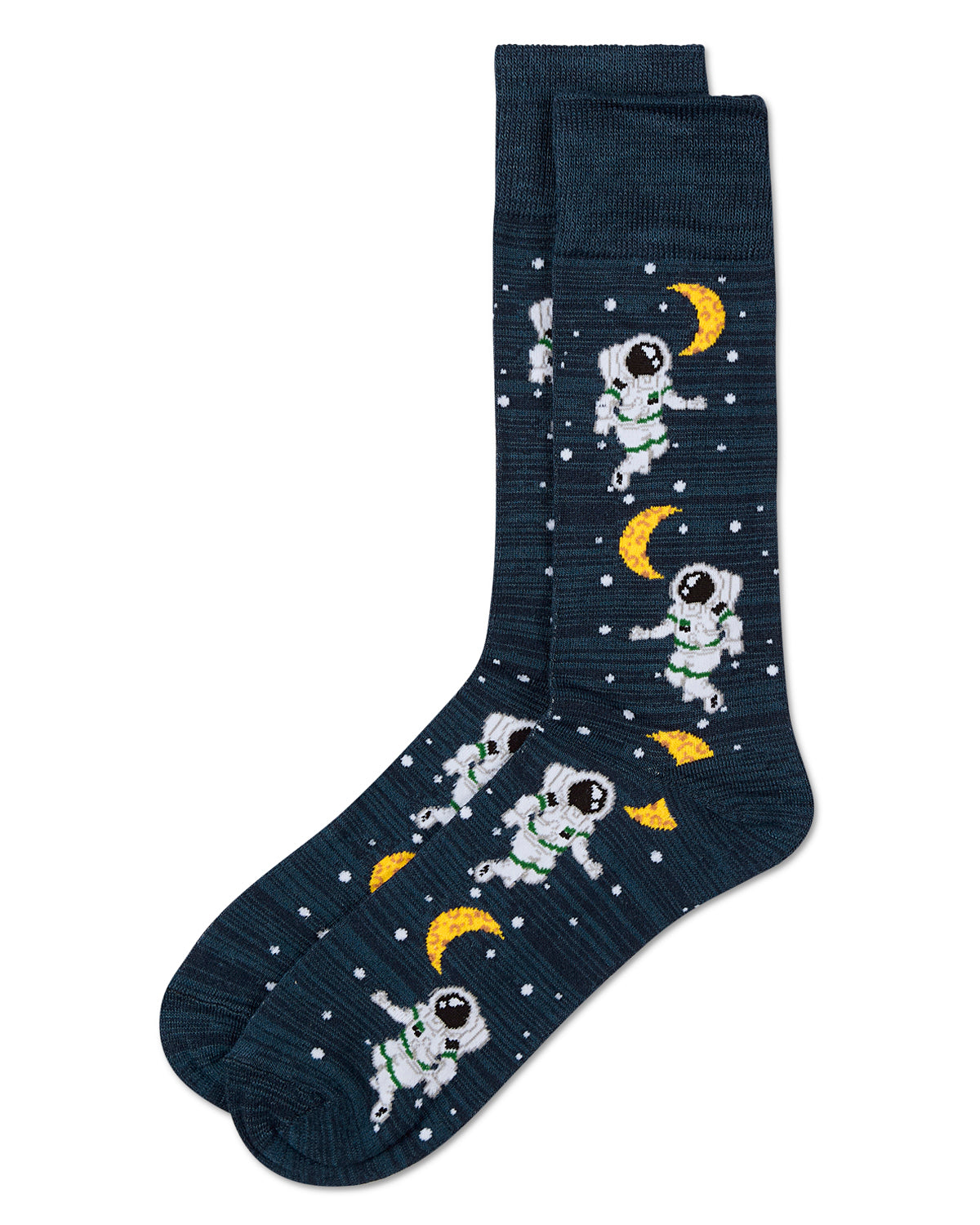Stellar Moonwalk Astronaut Men's Bamboo Blend Crew Socks