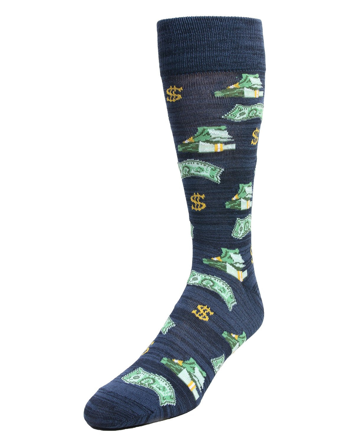 Money Bags Cash Print Bamboo Blend Men's Crew Socks