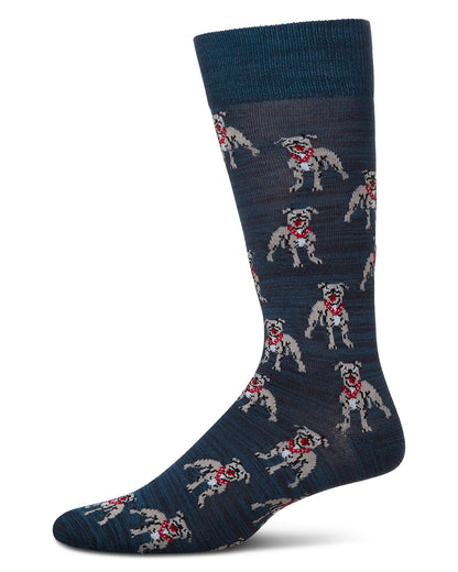 Men's American Bully Dog Bamboo Blend Crew Socks