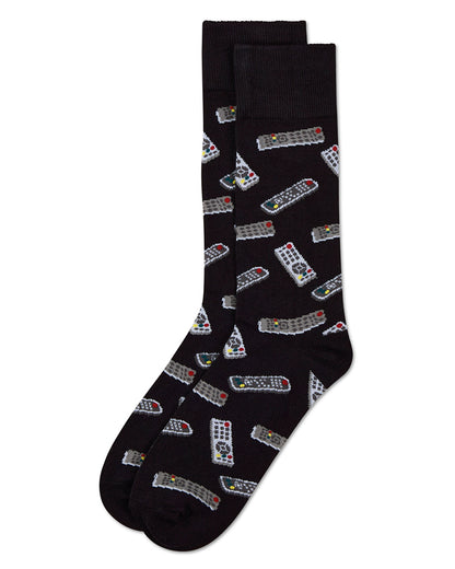 Control Center Remote Men's Bamboo Blend Crew Socks