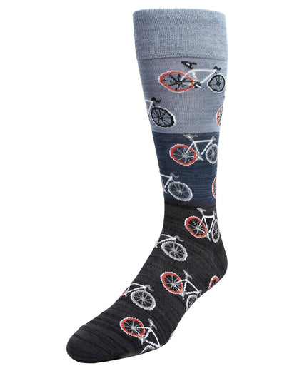 Men's Bicycles Patterned Rayon From Bamboo Crew Socks