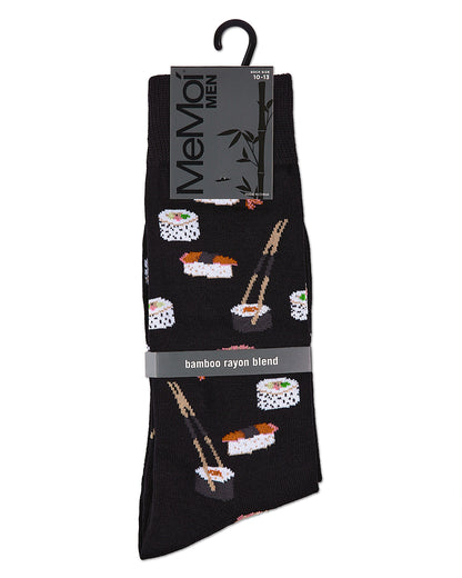 Bento Bamboo Blend Assorted Sushi Men's Crew Socks