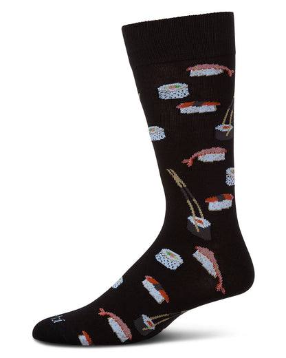 Bento Bamboo Blend Assorted Sushi Men's Crew Socks