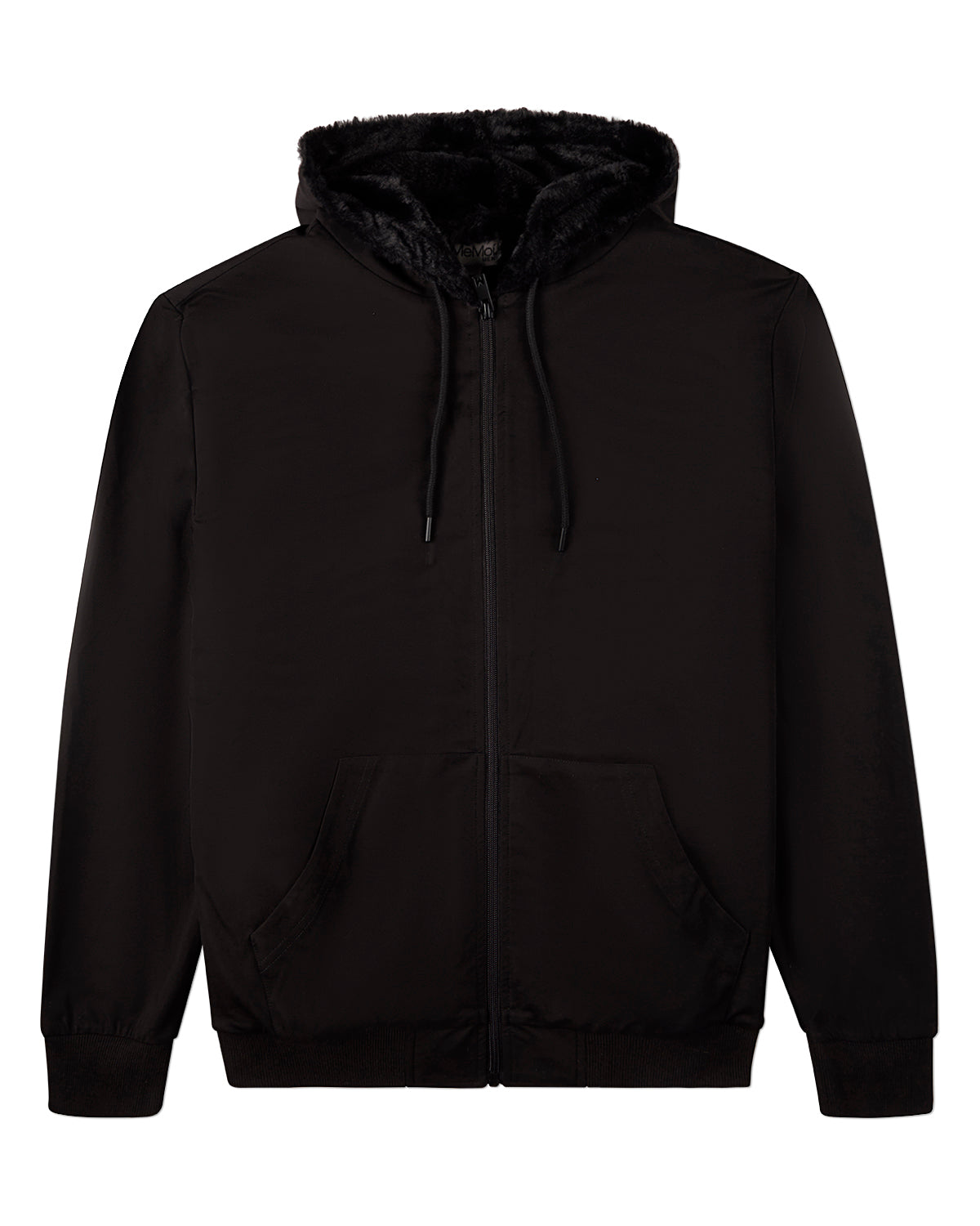 Zip-Up Rayon-Blend Hoodie with Faux Fur Lining - Introductory Special