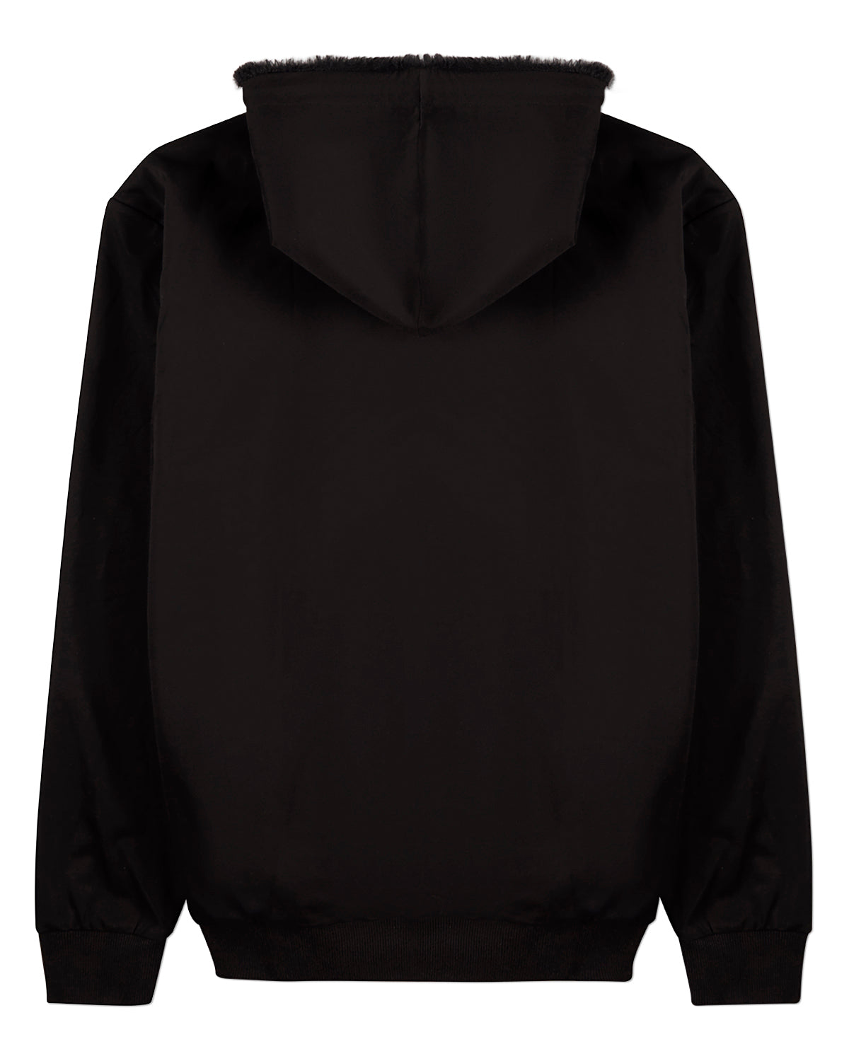 Zip-Up Rayon-Blend Hoodie with Faux Fur Lining - Introductory Special