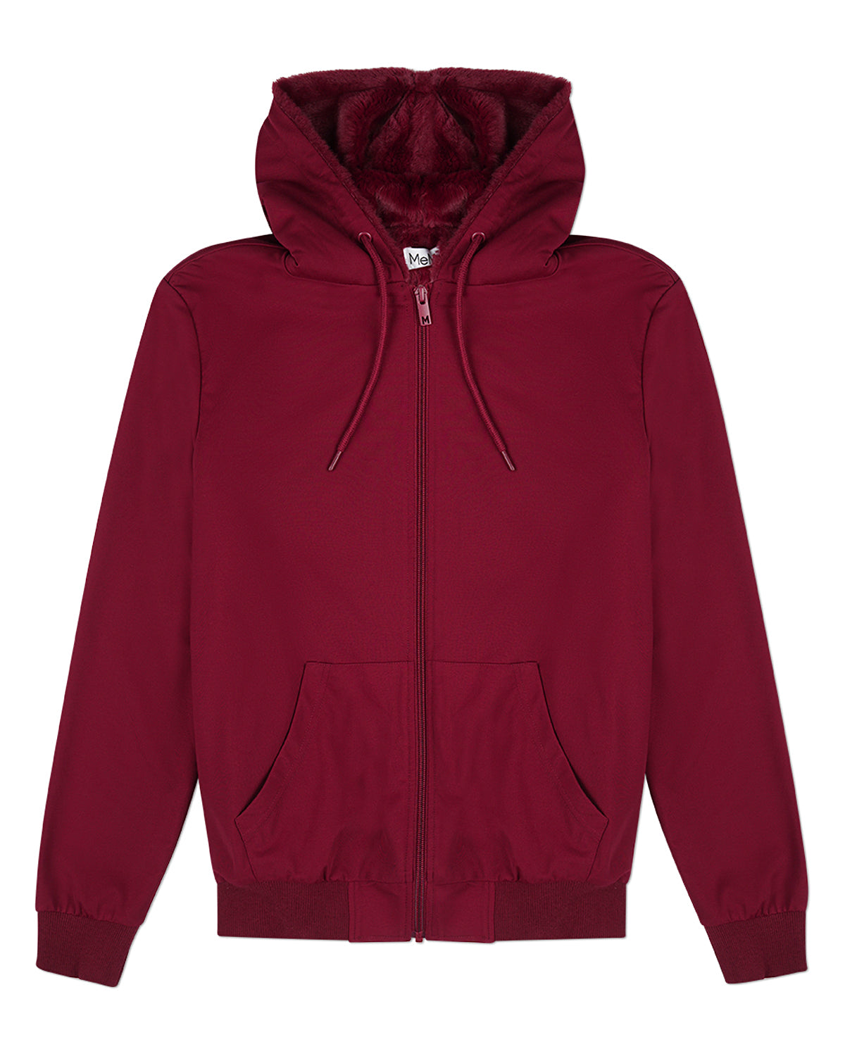 Zip-Up Rayon-Blend Hoodie with Faux Fur Lining - Introductory Special