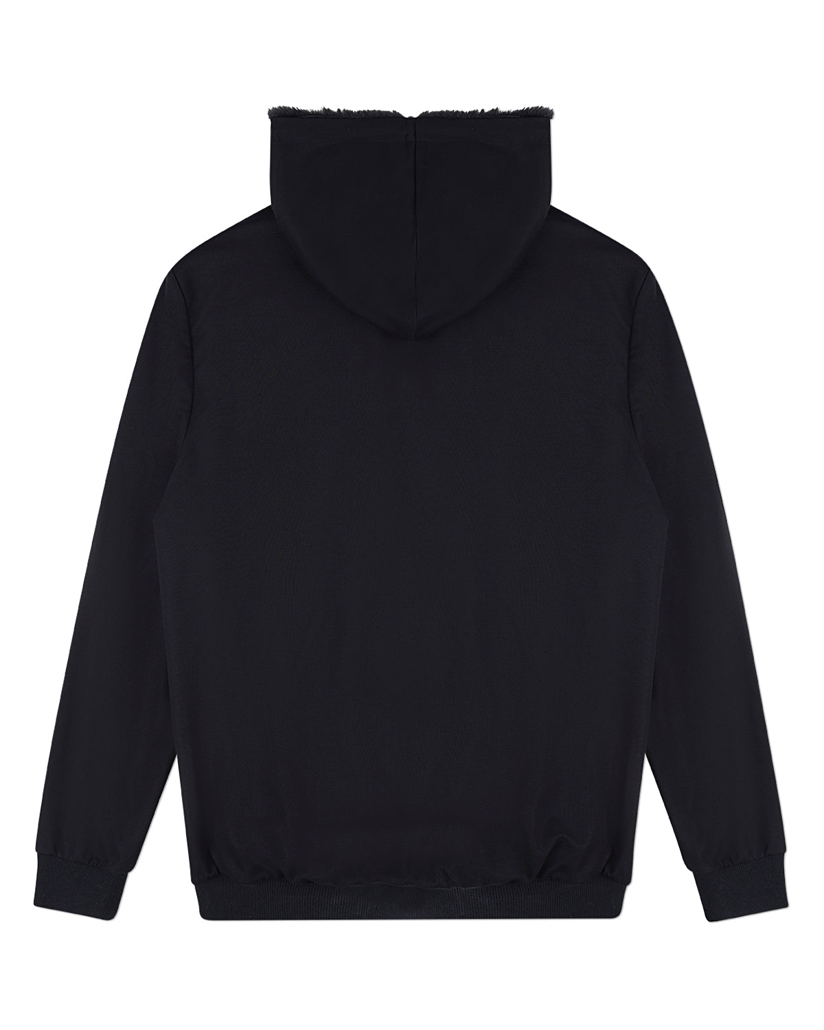 Zip-Up Rayon-Blend Hoodie with Faux Fur Lining - Introductory Special