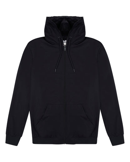 Zip-Up Rayon-Blend Hoodie with Faux Fur Lining - Introductory Special