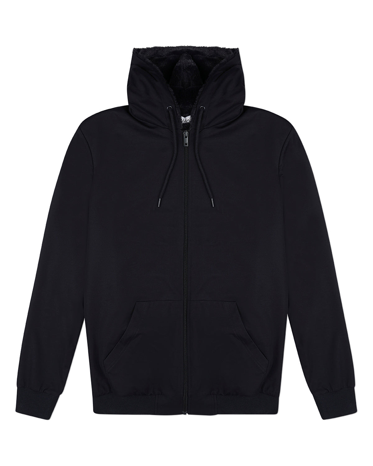 Zip-Up Rayon-Blend Hoodie with Faux Fur Lining - Introductory Special