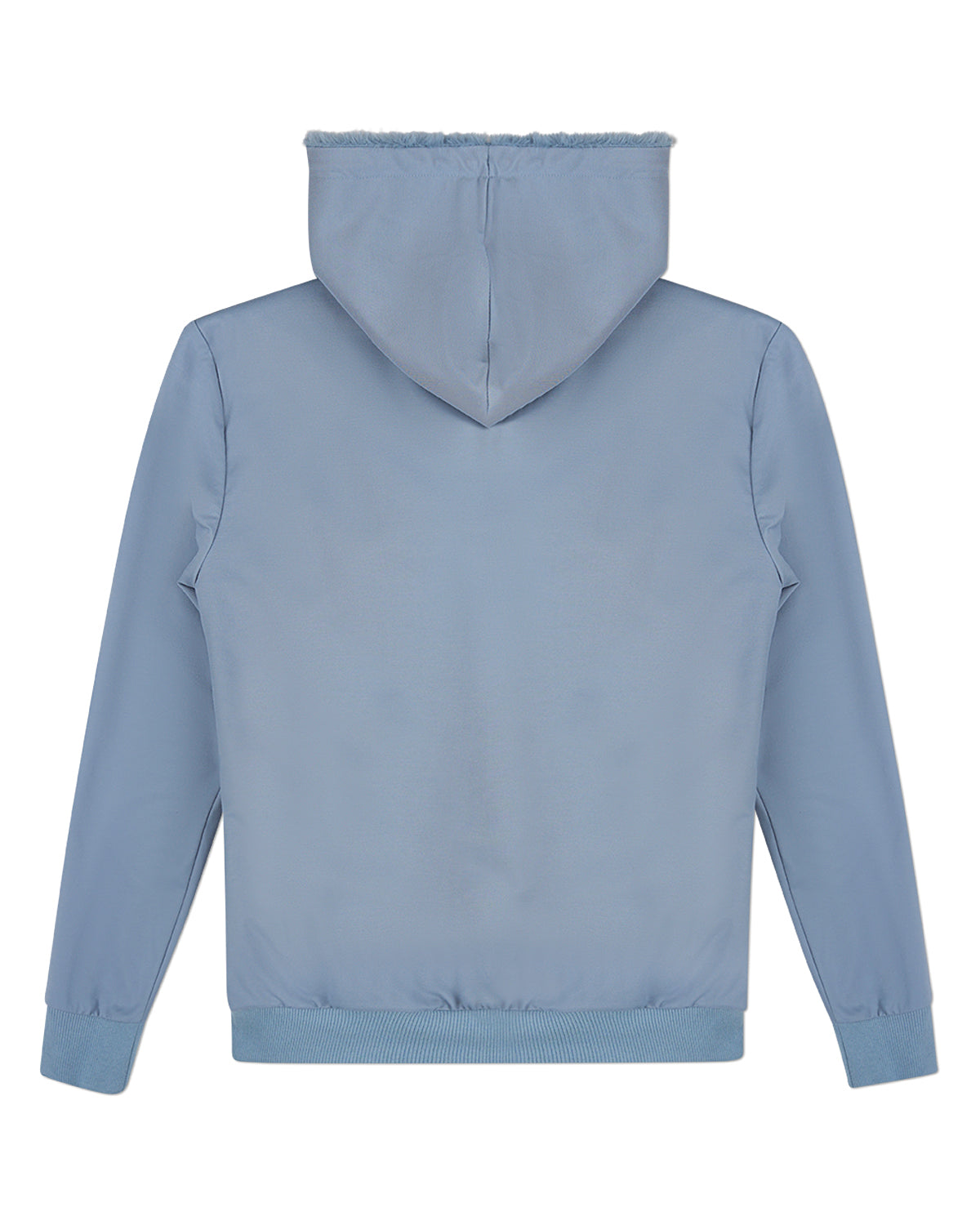 Zip-Up Rayon-Blend Hoodie with Faux Fur Lining - Introductory Special