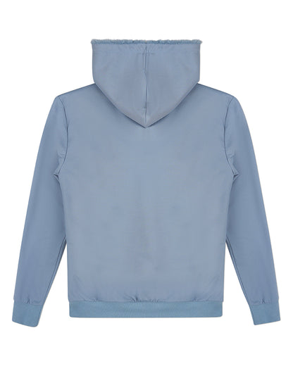 Zip-Up Rayon-Blend Hoodie with Faux Fur Lining - Introductory Special