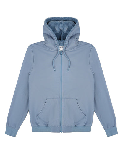 Zip-Up Rayon-Blend Hoodie with Faux Fur Lining - Introductory Special