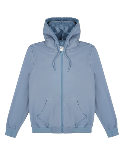 Zip-Up Rayon-Blend Hoodie with Faux Fur Lining - Introductory Special