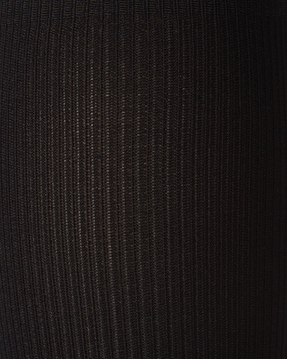 Men's Ribbed Over-the-Calf Nylon-Blend Solid-Color Dress Sock
