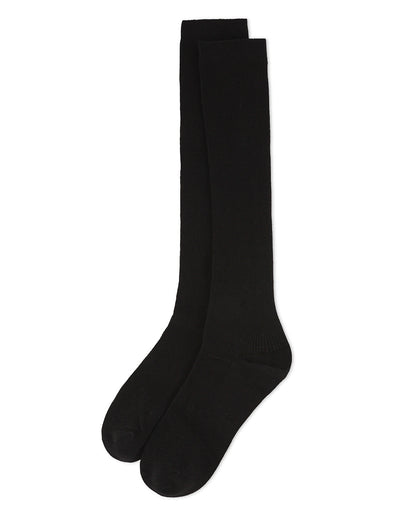 Men's Ribbed Modal-Blend Over-the-Calf Solid-Color Dress Sock