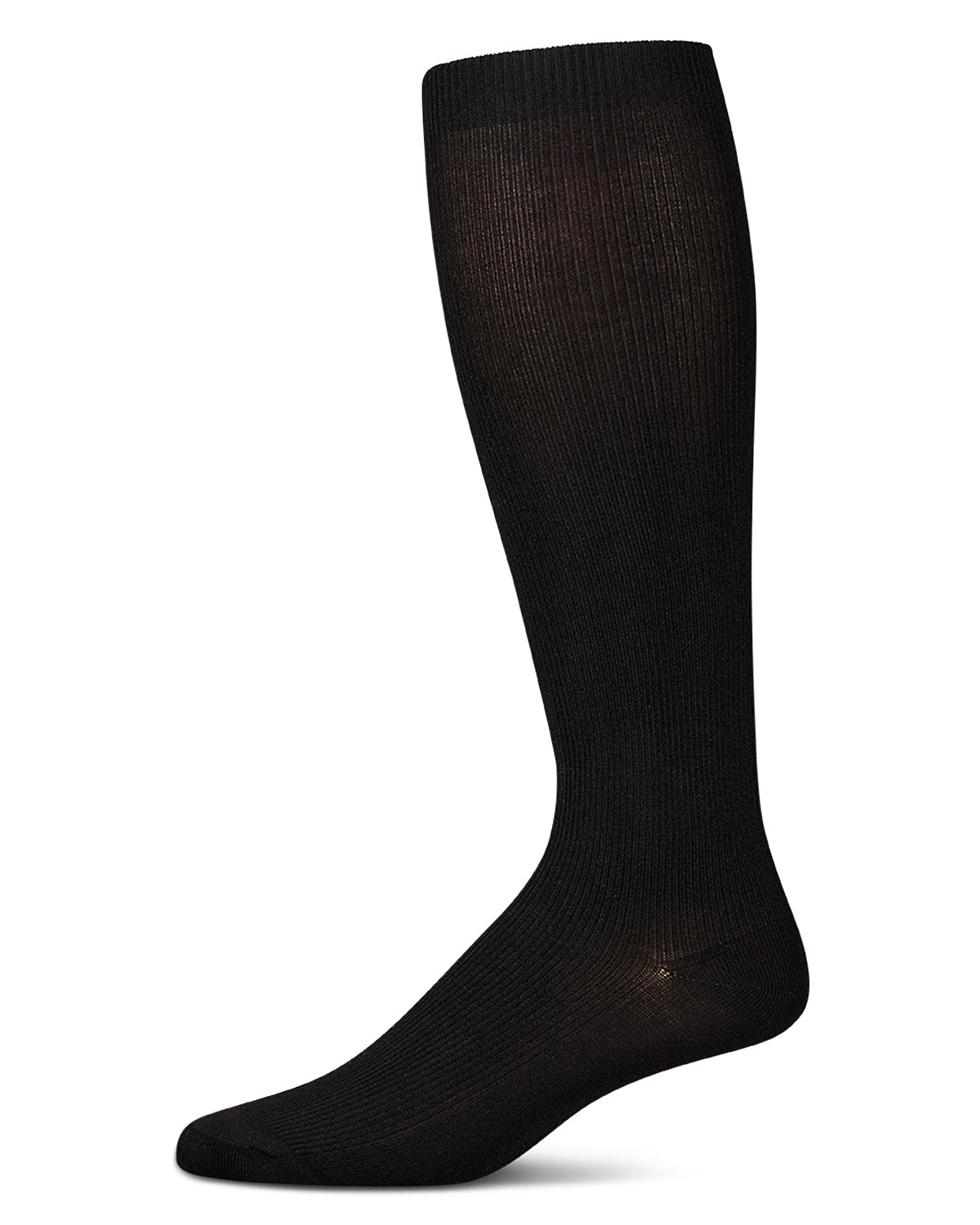 Men's Ribbed Modal-Blend Over-the-Calf Solid-Color Dress Sock
