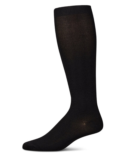 Men's Ribbed Modal-Blend Over-the-Calf Solid-Color Dress Sock