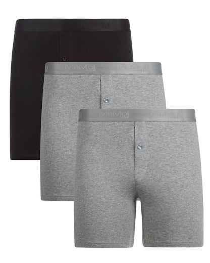 3 Pair Men's Cool Cotton Stretch Classic-Fit Tag-Free Boxer Shorts