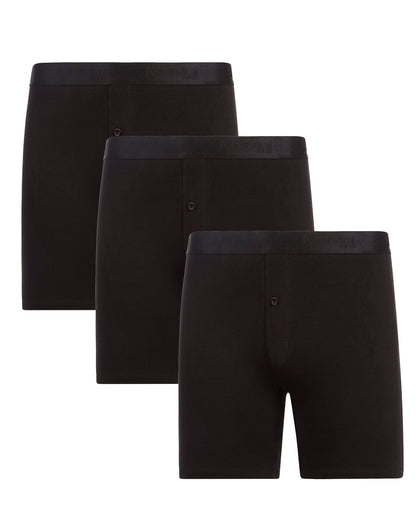 3 Pair Men's Cool Cotton Stretch Classic-Fit Tag-Free Boxer Shorts