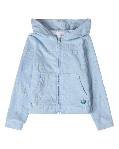 2 Piece Girls Summer-Themed Burnout Cotton-Rich Terry Coverup Robe Set