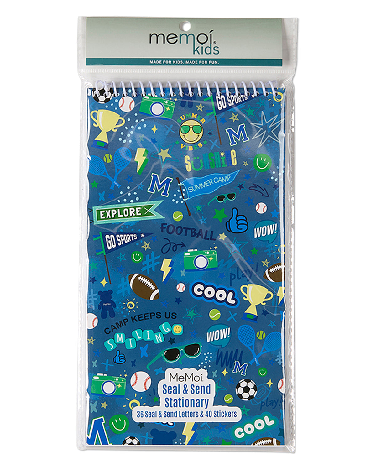 Kids Camp Seal-and-Send Stationery Set with 36 Sheets and 40 Stickers