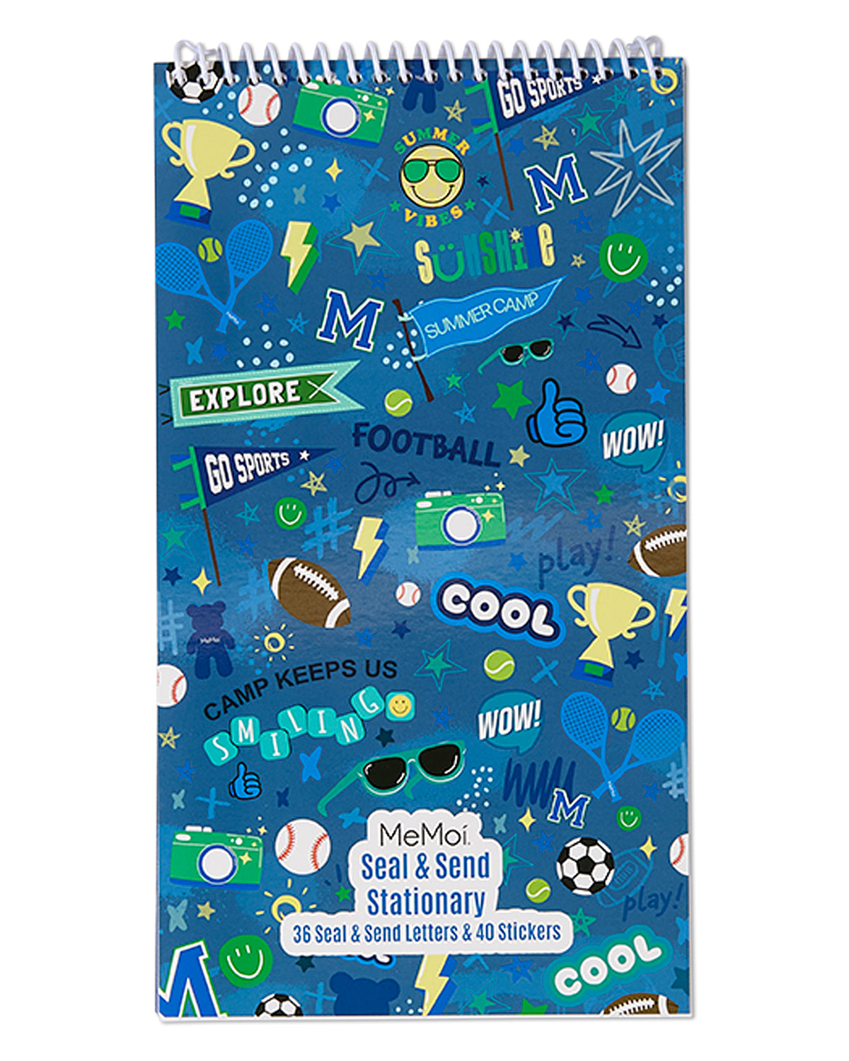 Kids Camp Seal-and-Send Stationery Set with 36 Sheets and 40 Stickers