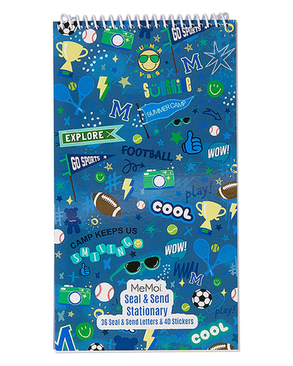 Kids Camp Seal-and-Send Stationery Set with 36 Sheets and 40 Stickers