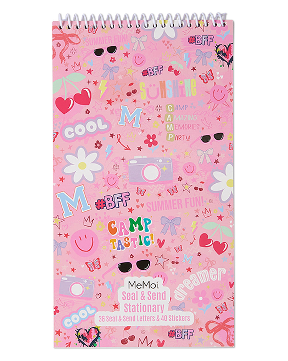 Kids Camp Seal-and-Send Stationery Set with 36 Sheets and 40 Stickers