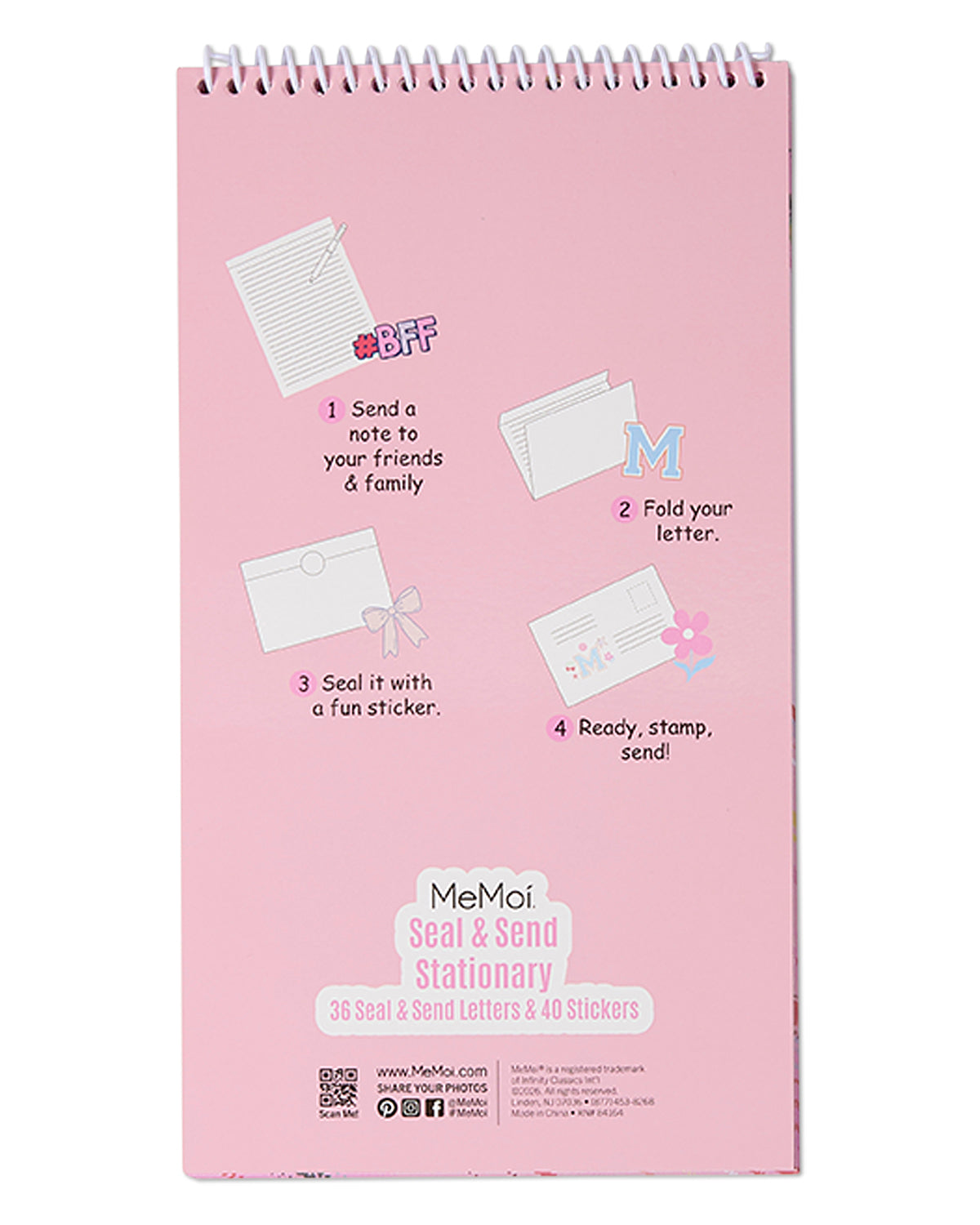 Kids Camp Seal-and-Send Stationery Set with 36 Sheets and 40 Stickers