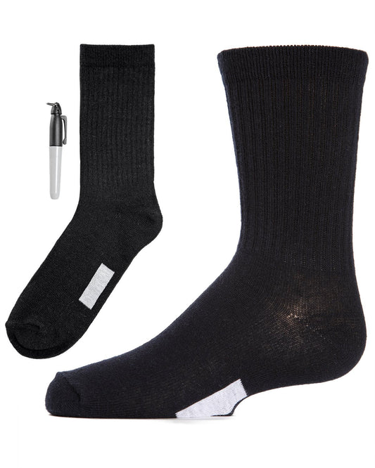 Write On Camp Kids Cotton Blend Crew Sock 3-Pack