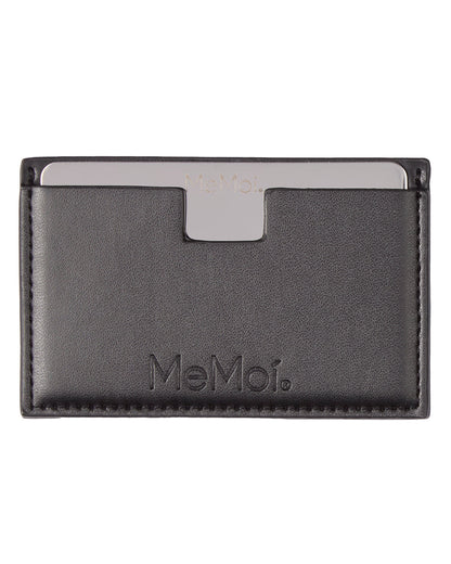 MeMoi Ultra-Slim Stainless-Steel Pocket Mirror with Vegan Leather Case