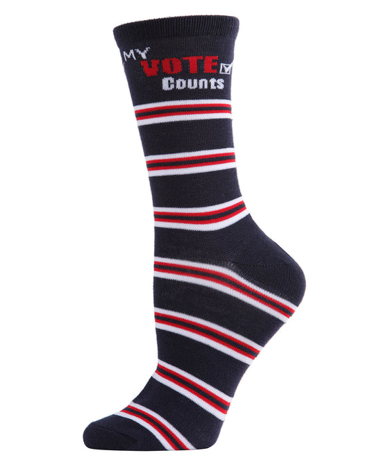 Unisex "My Vote Counts" Novelty Crew Socks