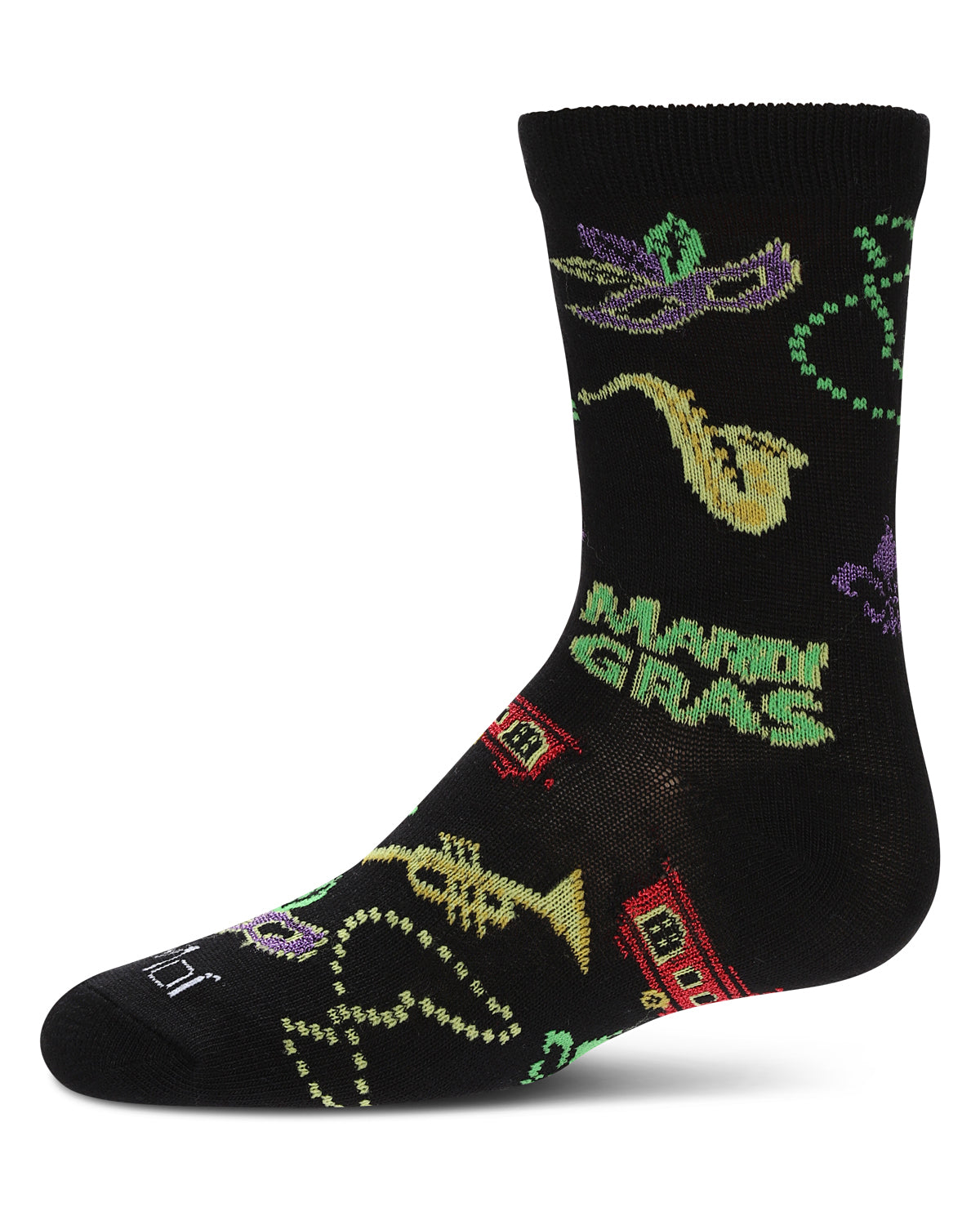 Kids' Mardi Gras Bamboo Crew Socks